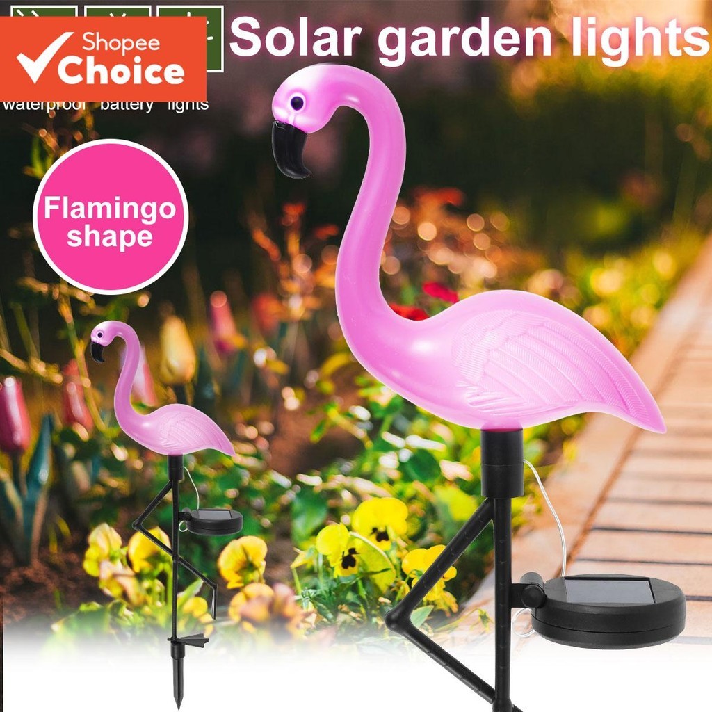Pink Flamingo Solar Light Outdoor Courtyard Decoration Light Waterproof ...