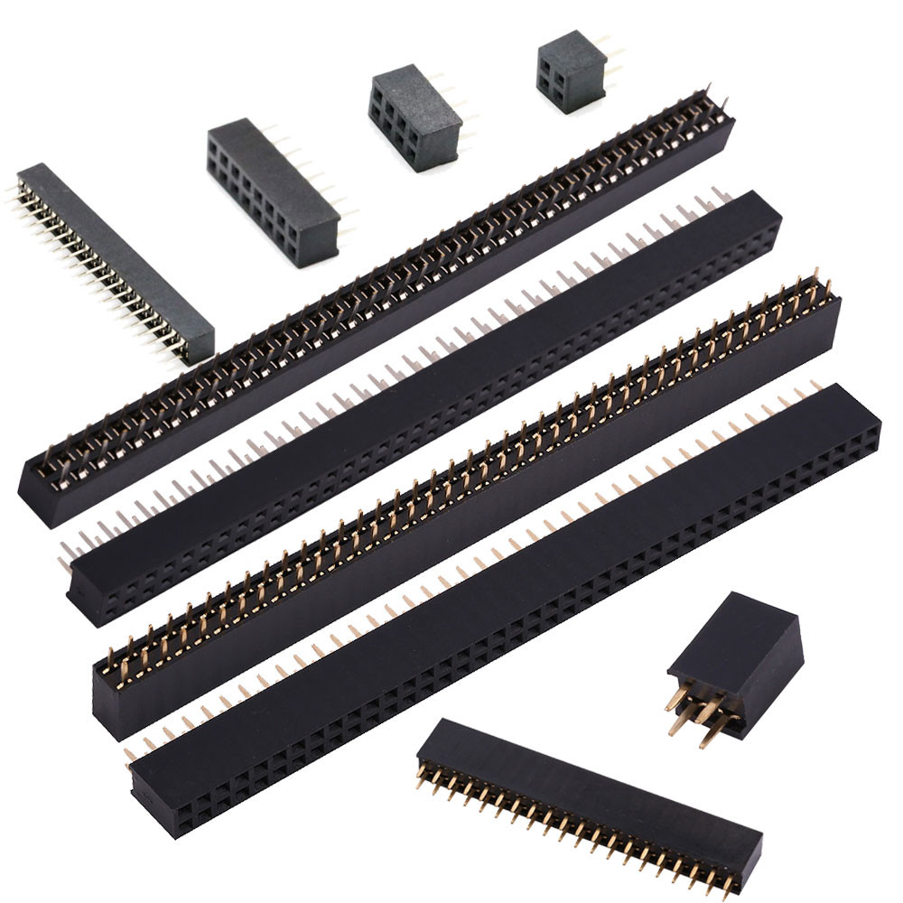 Double Row Pin Female Header Socket Pitch 2.0mm 2.54mm 2*2P/3/4/5/6/7/8 ...