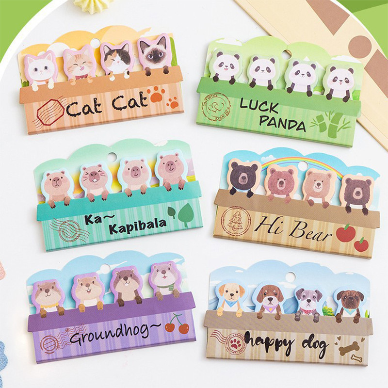 120 Sheets Cartoon Cute Pet Series Thumb Classification Index Tag ...