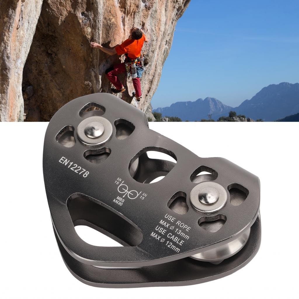 NAXEN NAXEN Zip Line Pulley Tandem Speed Dual Trolley With Oval Carabiner