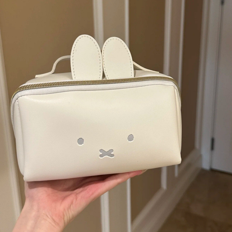 Cute Miffy Rabbit Large Capacity Handheld Cosmetic Bag Travel Portable