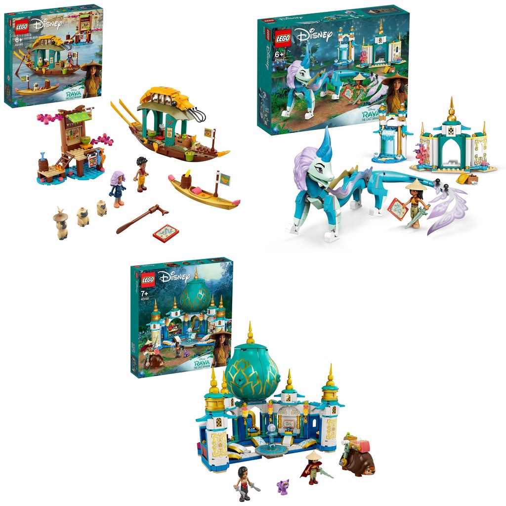 LEGO Disney Princess Raya and Sisu 43184 ,boon's ship,Raya and Sisu ...