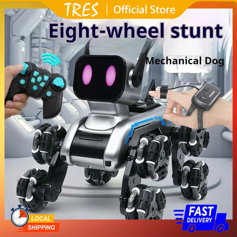 2.4G Eight Wheel Mechanical RC Stunt Dog Hand Gesture Controller ...