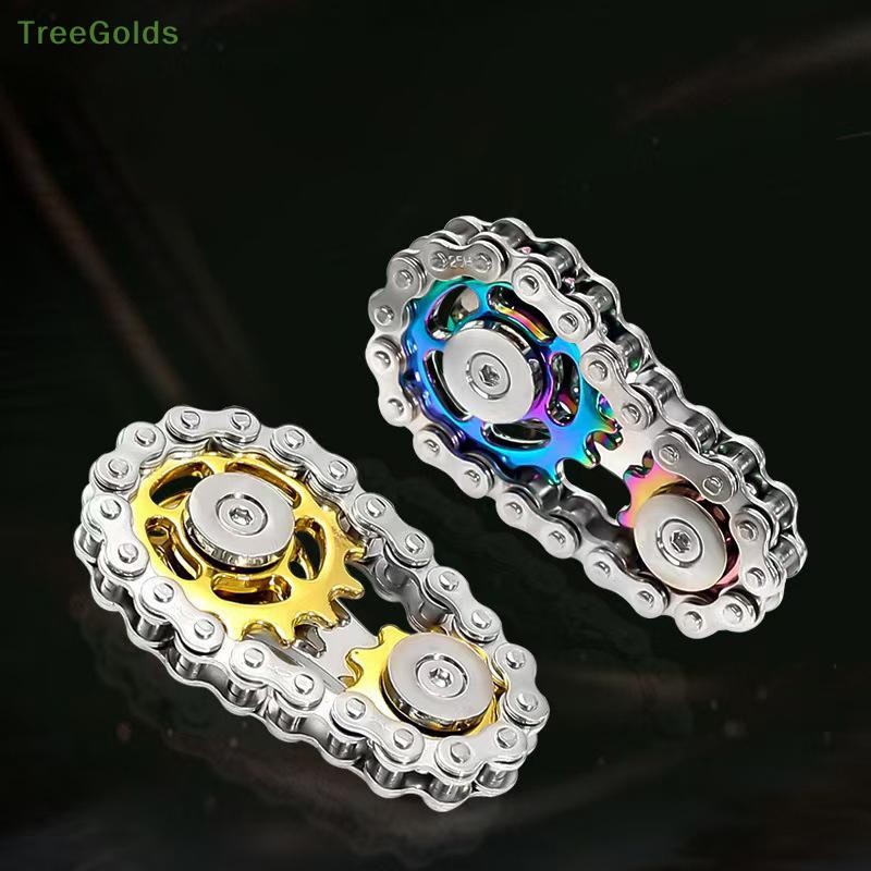 NEW Metal Chain Sprockets Flywheel Fingertip Gyro Fidget Spinner Toys ...