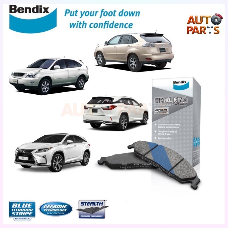 Original Bendix DB1518MKT Rear Brake Pad - Toyota Harrier ACU30 MCU30 ...