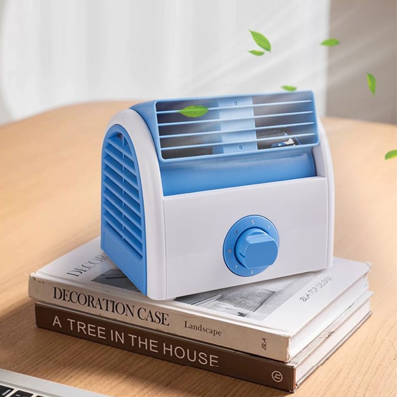 Leafless Three-speed Adjustable Desktop Fan Mini Bladeless Fan Quiet ...