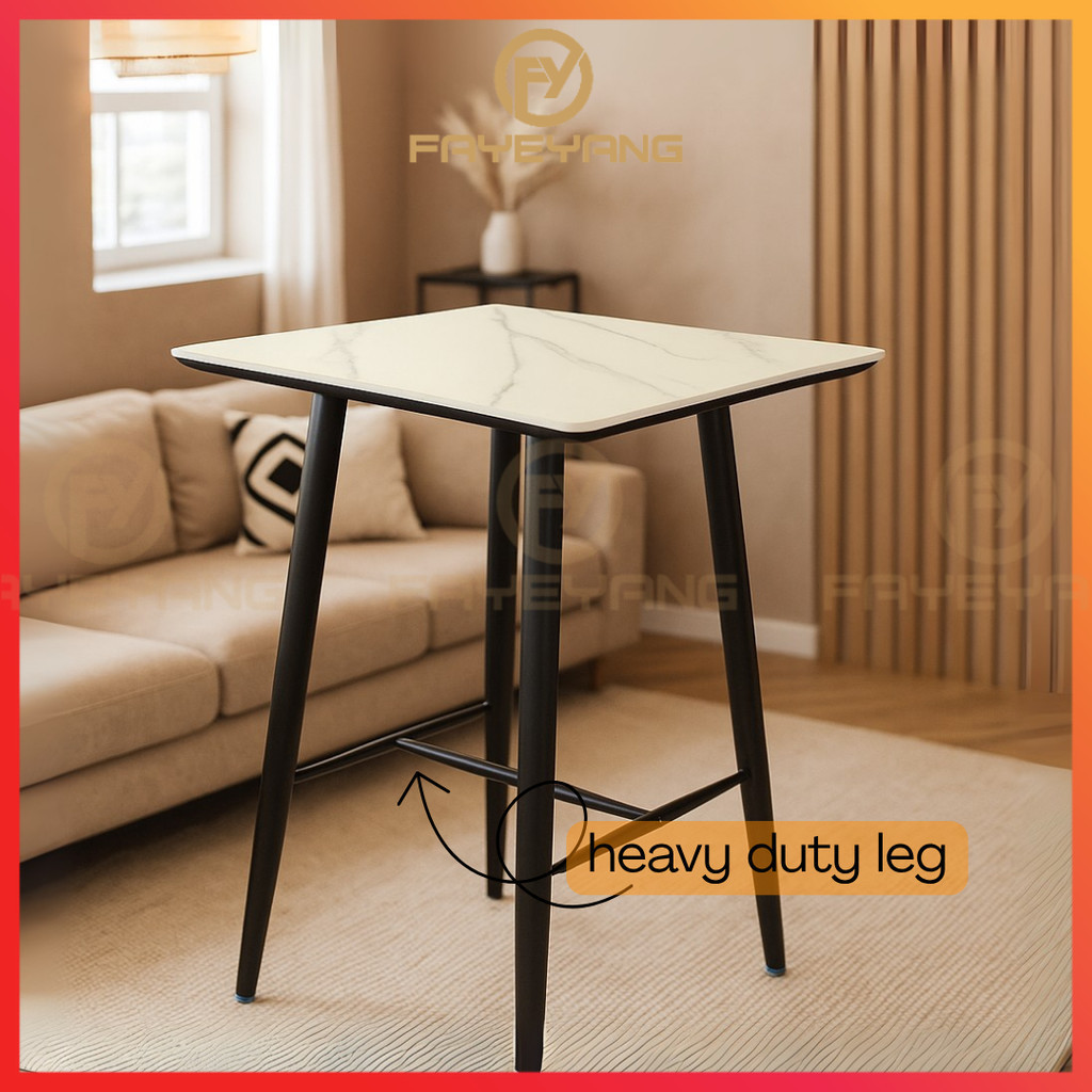 Fayeyang Island table 95cm Sintered Stone High Bar Table Meja makan bar ...