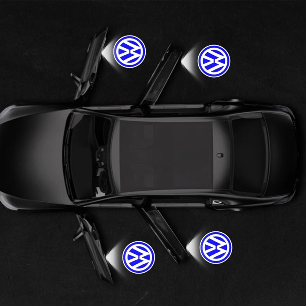 2pcs LED Symbol Welcome Light Door Logo Projector Lamp for Volkswagen ...