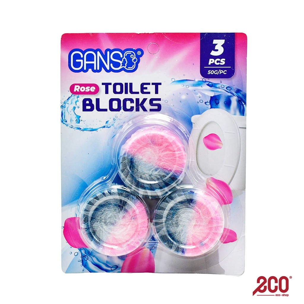 Ganso Toilet Block Cleaner with Rose Scent (50g x 3 Pcs/Pack) | Shopee ...