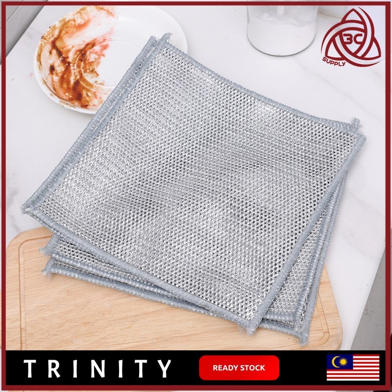 Mesh Steel Wire Magic Cleaning Cloth Metal Rag Stain Washing Towel ...
