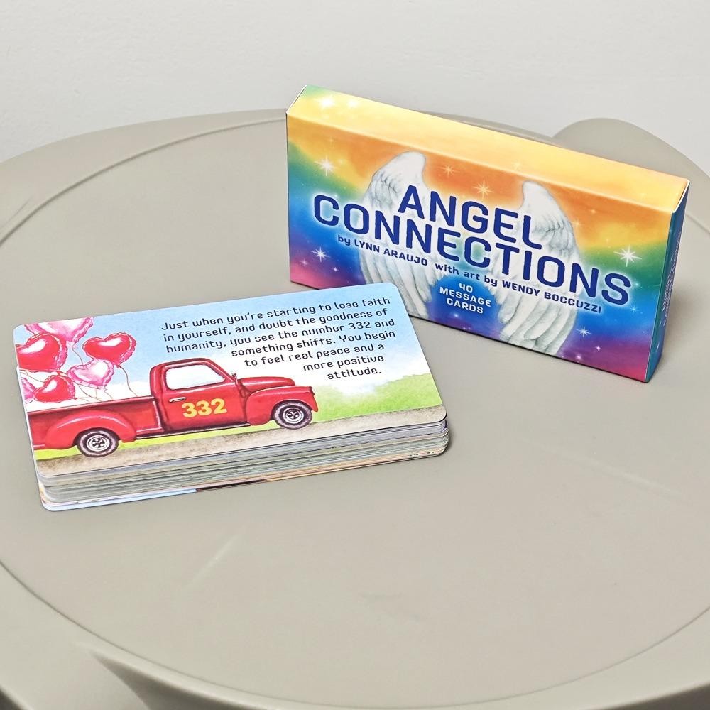 10.5*6cm Angel Connections 40 Message Cards Present Visual Images of An ...