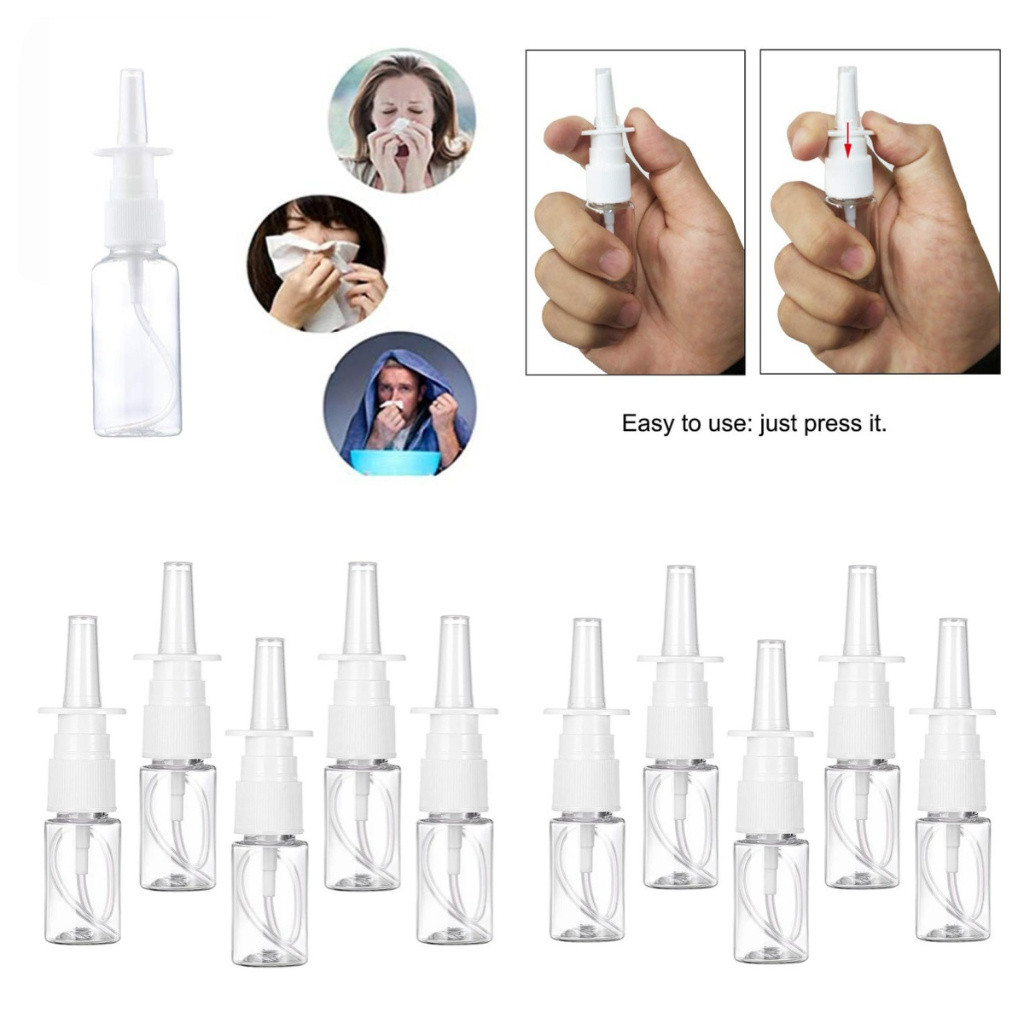 JOY Nasal Spray Bottles Pump Sprayer 5/10/20/30ml Portable Empty ...