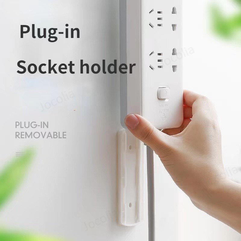 Wall Mounted Socket Extension Sticker panel holder household wiring ...