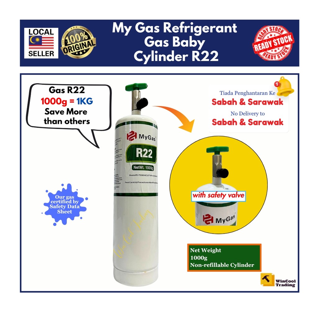 Original My Gas Refrigerant Gas Baby Cylinder R22/R134a for Air ...