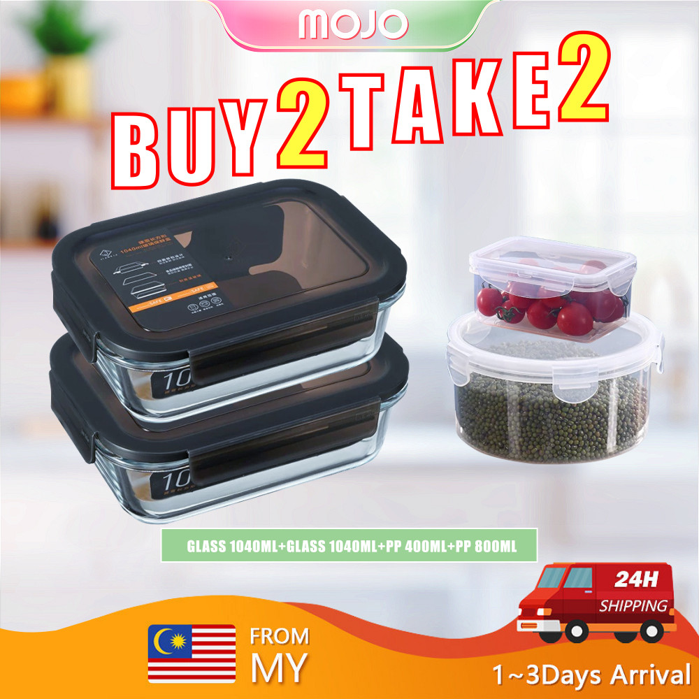 4-piece set Airtight Food Storage Container Microwave Safe Lunch Box ...