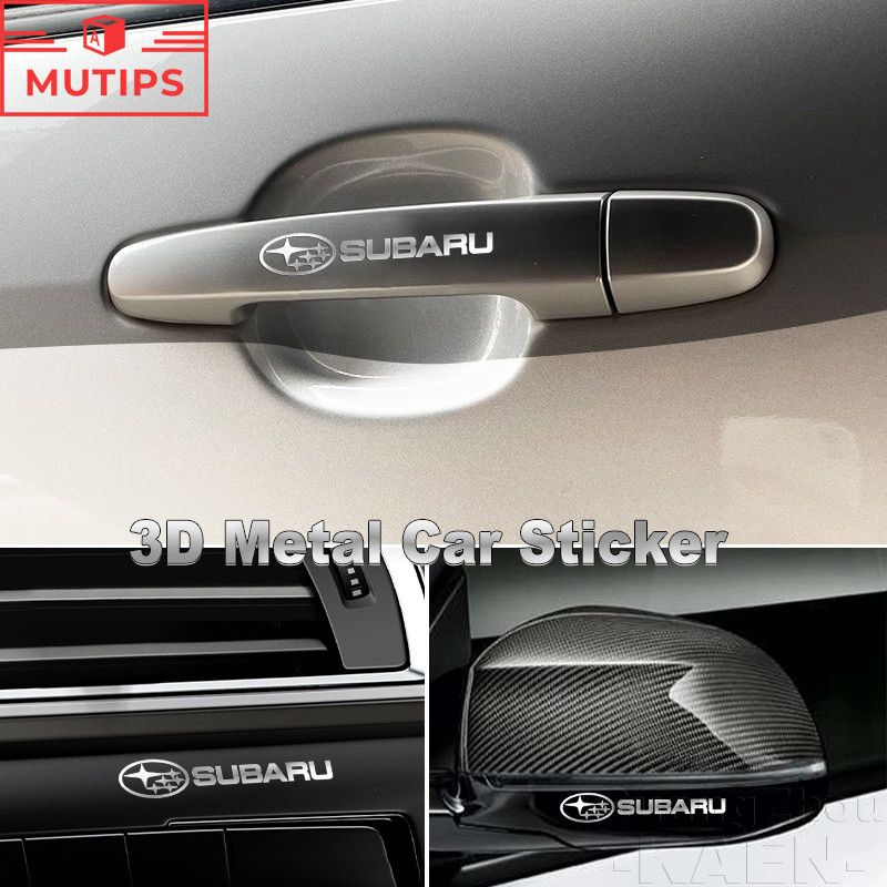 Subaru 3D Metal Car Sticker Car Logo Interior Badge Stickers Rearview ...