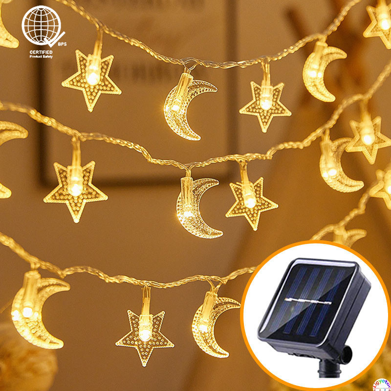 Ligyetor Ramadan Light Star String Light Moon Fairy Lights for Eid ...
