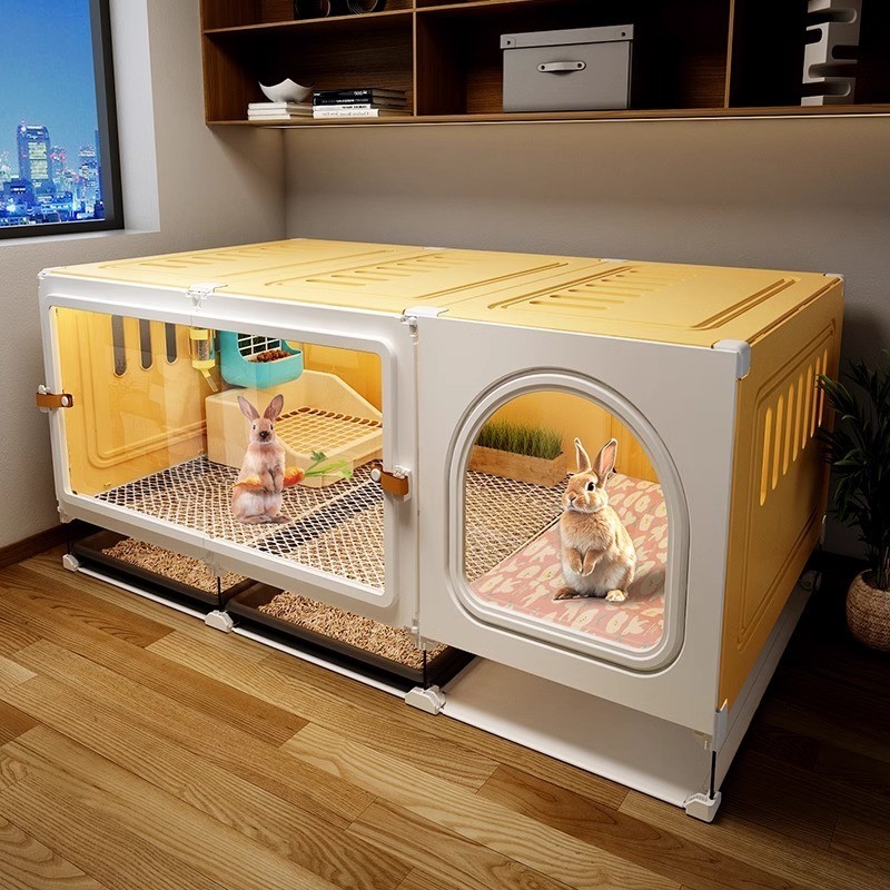 Rabbit Cage Household Large Size Indoor Winter Dedicated Toilet Villa ...