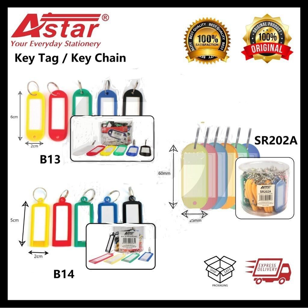 Astar Plastic Key Chain Key Tag Key Ring Holder 10pcs | Shopee Malaysia