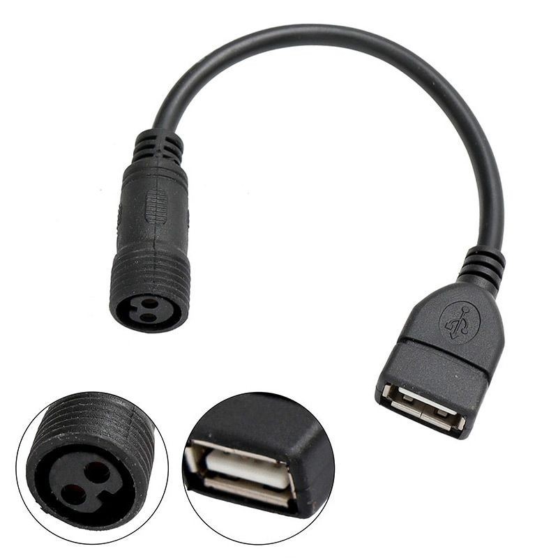 Usb Female to Solar Outdoor Light Panel Dual-Hole Socket Adapter Cable ...