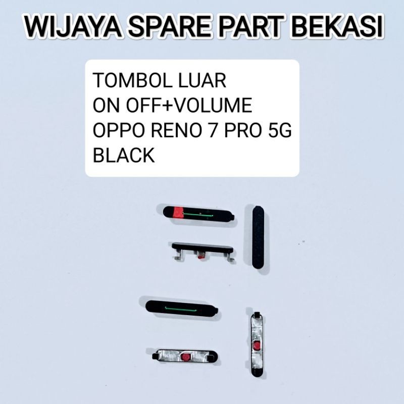 TOMBOL ON OFF OUTER BUTTON+VOLUME OPPO RENO 7 PRO 5G (BLACK) | Shopee ...