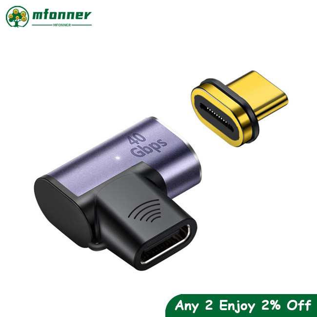 Mfonner Elbow Pd100w Magnetic Adapter 24Pin 40Gbps Type-c Fast Charging ...