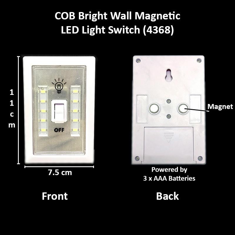 COB Bright Wall Magnetic LED Light Switch (4368) | Shopee Malaysia