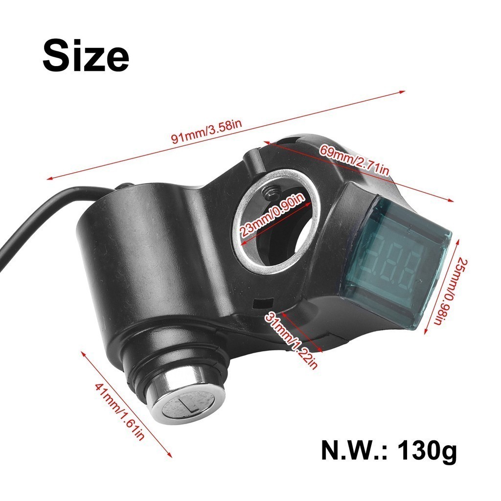 [0802 NICEDAYMY NEW] Power switch with keys ignition voltmeter for For