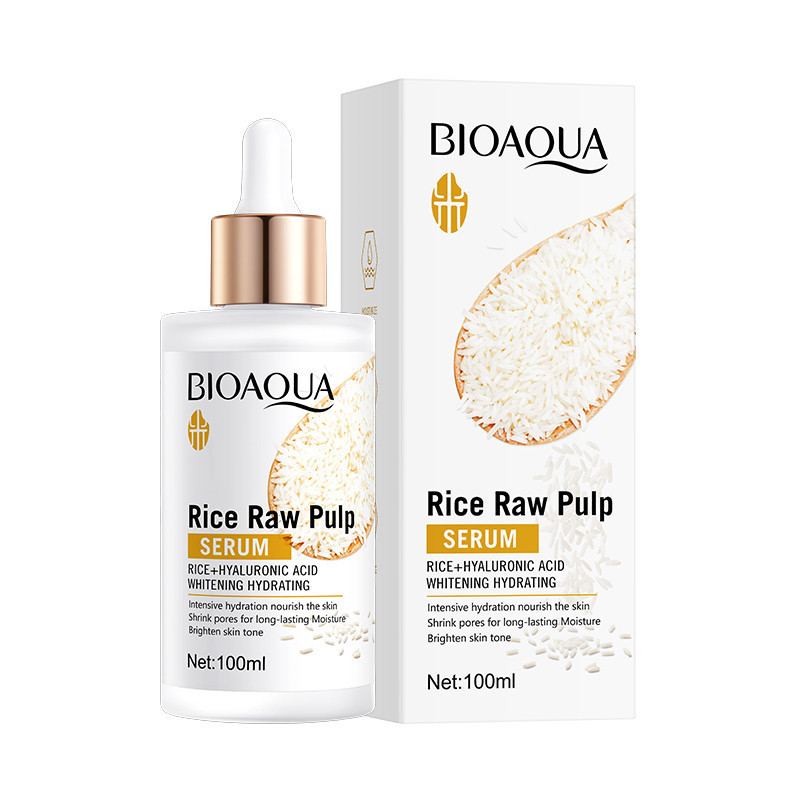 BIOAQUA Rice Raw Pulp Serum Hyaluronic Acid Whitening Intensive ...