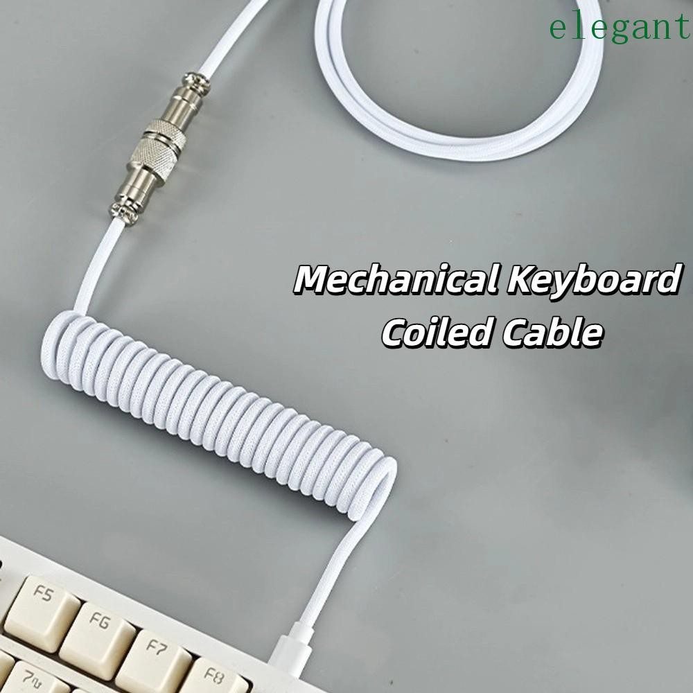 ELEGANT Mechanical Keyboard Coiled Cable, USB Port a USB a To Type C ...