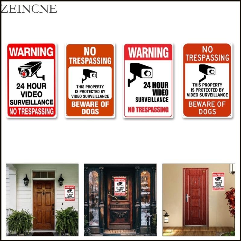 Zein Waterproof 24 Hour Video Monitoring Sign CCTV Camera Sign Easy ...