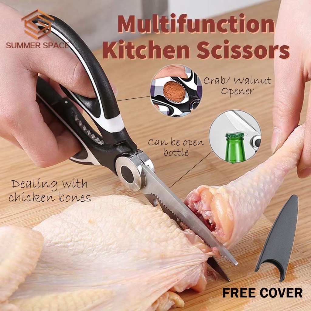 Heavy Duty Premium Kitchen Scissors Multi-Function Stainless Steel ...