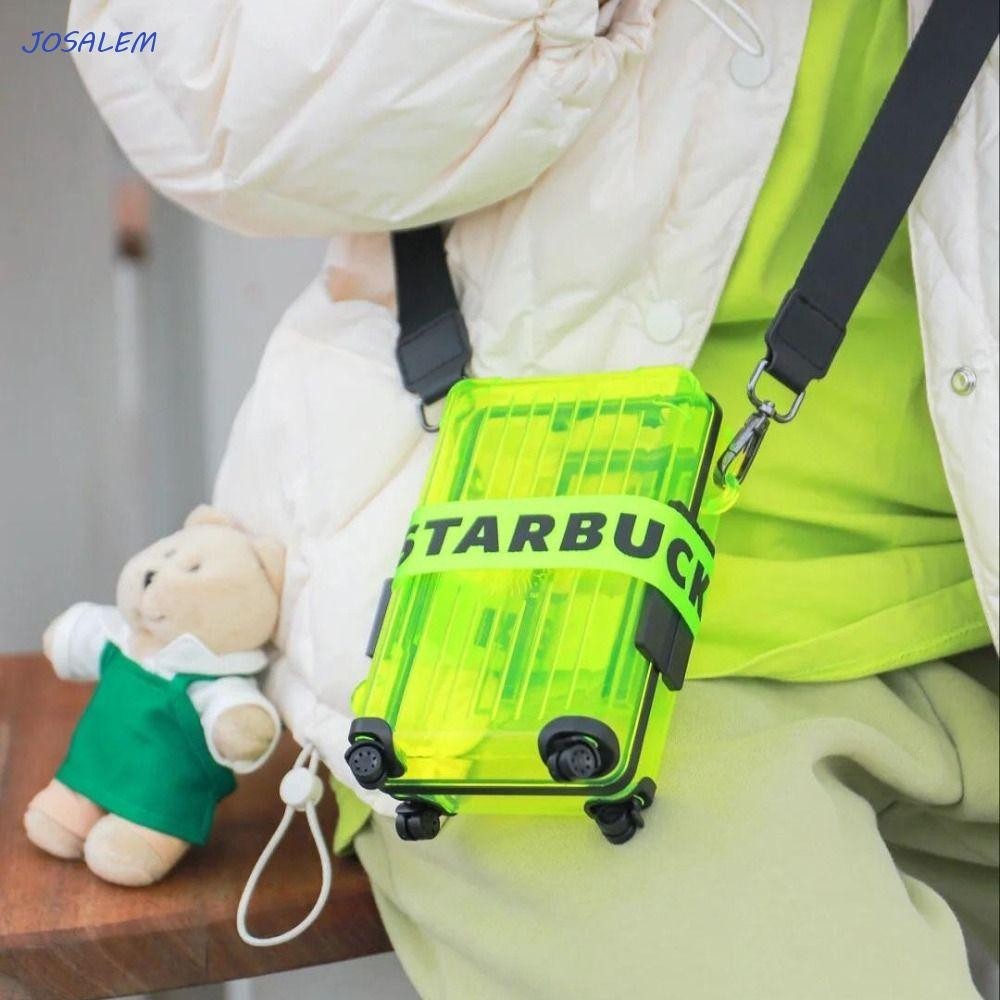 JOSALEM Labubu Time Doll Outgoing Bag, Mini Luggage Transparent Labubu ...