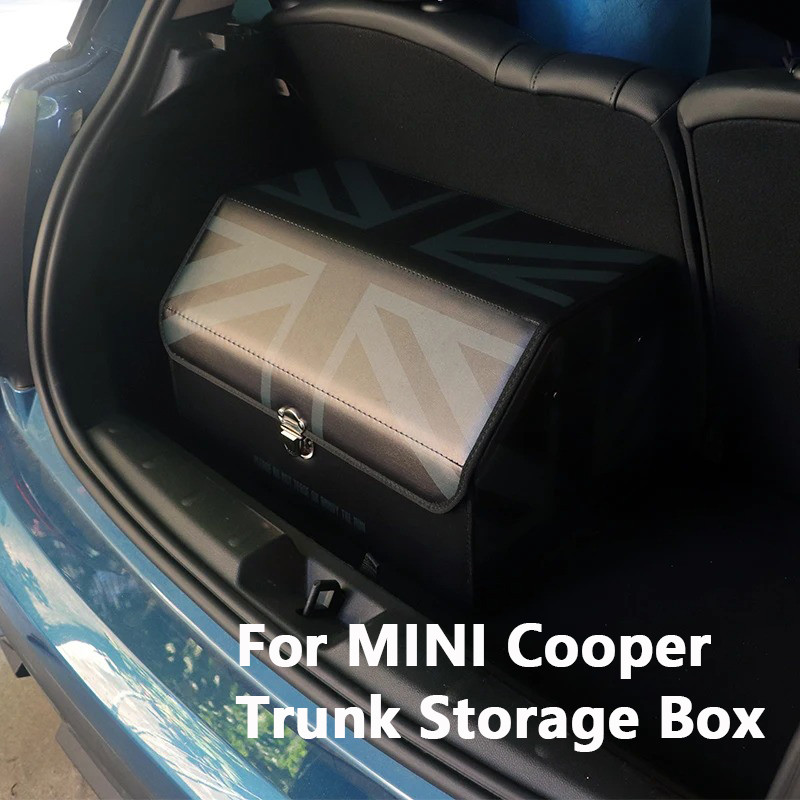 For Mini Cooper Leather Car Storage Trunk Box Organizer R50 R52 R53 F56 ...