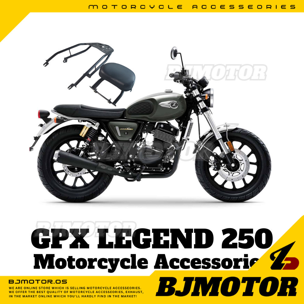 GPX Legend 250 Rear Rack Backrest Top Box Bracket Rack | Shopee Malaysia