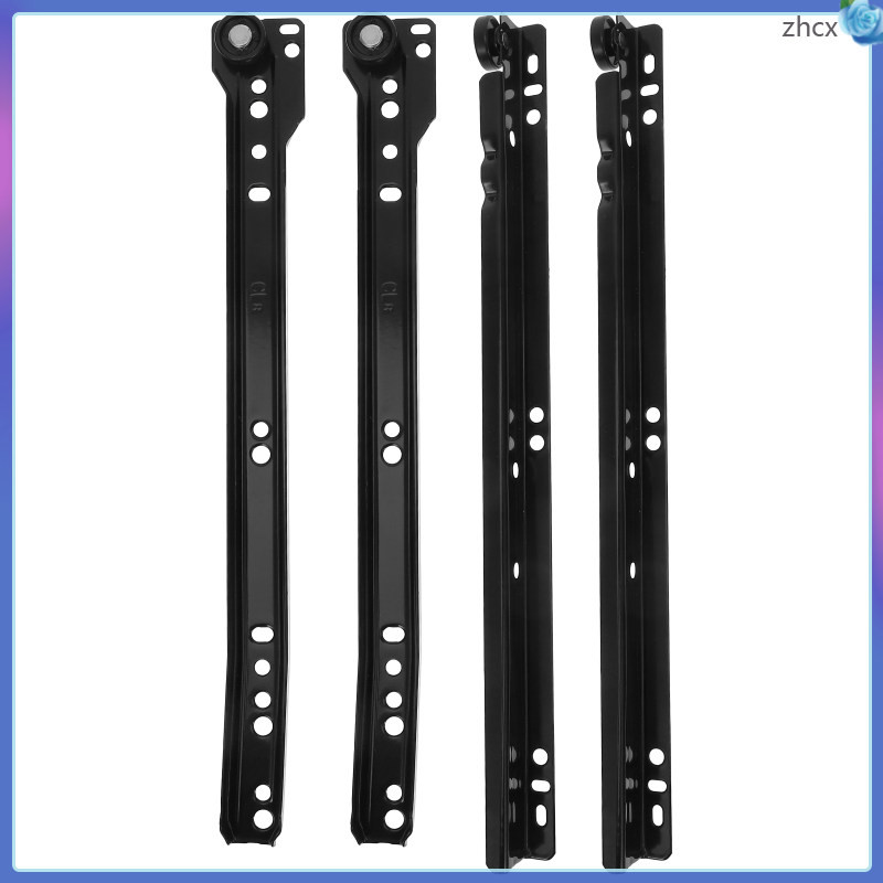 Drawer Guides Slides Bottom Mount Black Furniture Side Track Rail Rails ...
