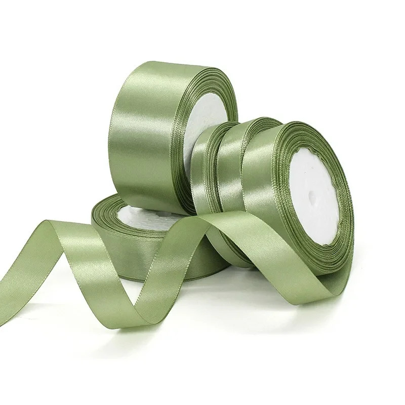 Sage Green Satin Ribbon 25 Yards Light Green Ribbon for Gift Wrapping ...