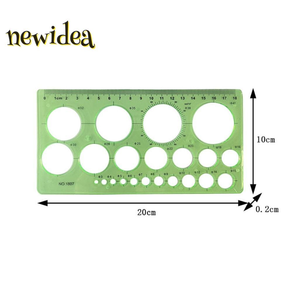 NEWIDEA Ruler, Geometric Template Technical Drawing Circle Stencil ...