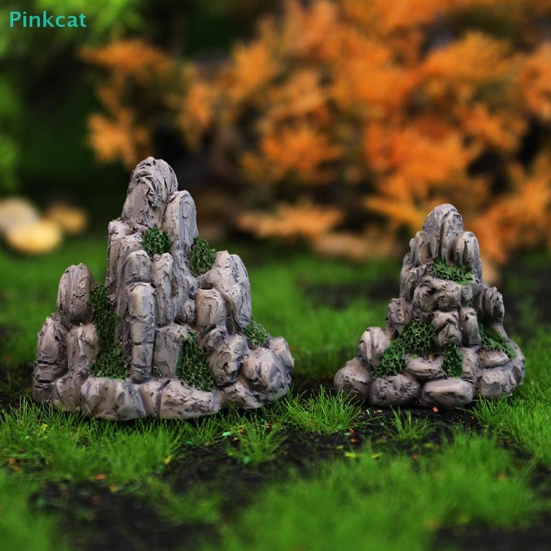 Pinkcat Mini Mountain Miniature Fake Stone Artificial Hill Toys