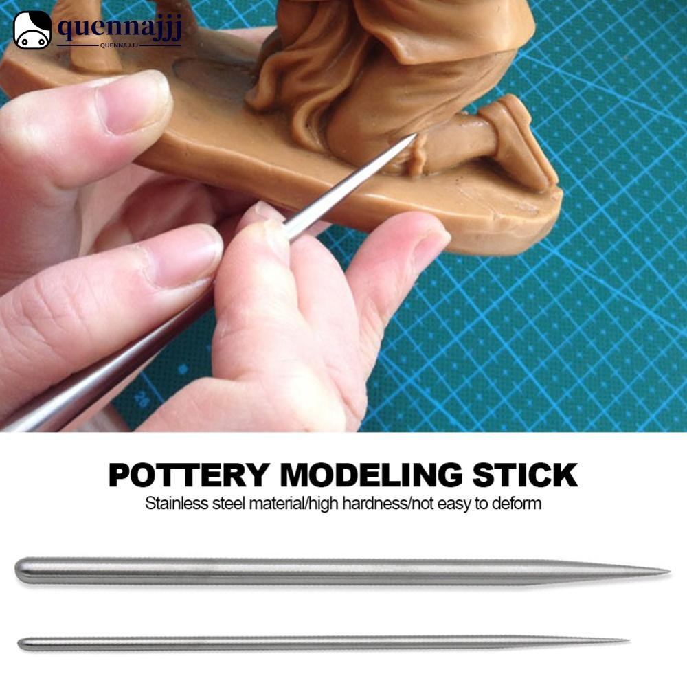 QUENNA Pottery Stainless Steel Modeling Stick Acupressure Texture ...
