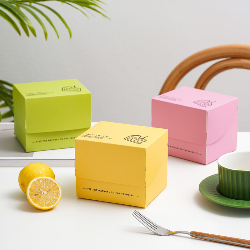 Customized ins Style Dessert Influencer Cut Piece Packaging Box Swiss ...