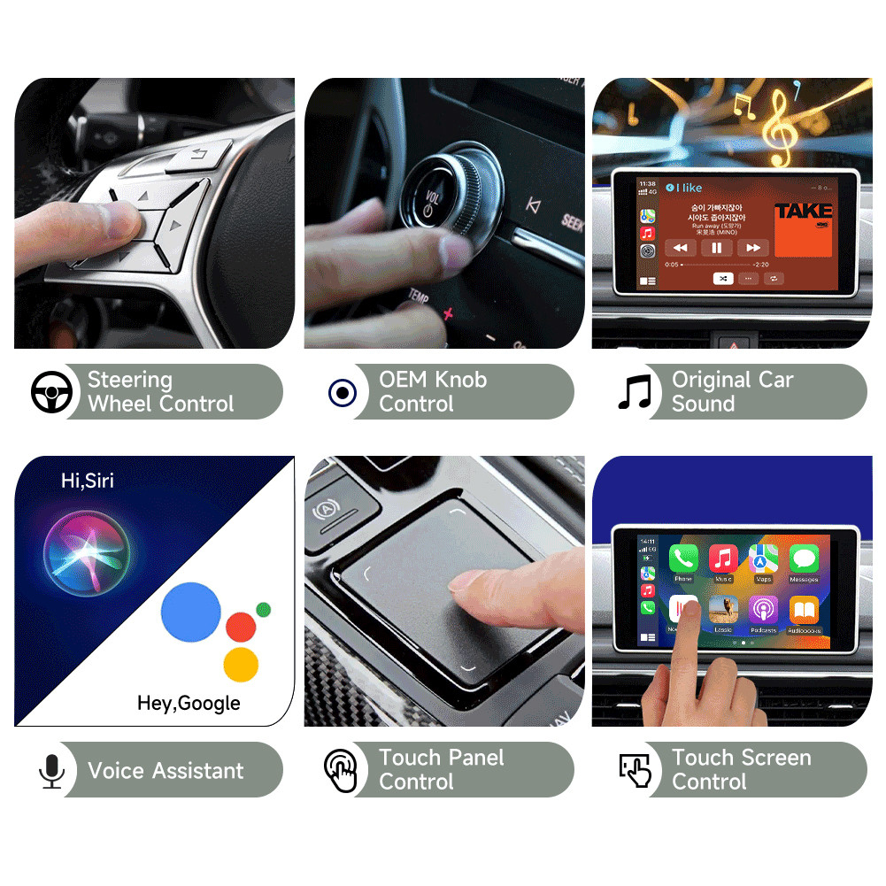 Car Navigation Box Wireless AI Box for Wired Carplay Android Auto ...