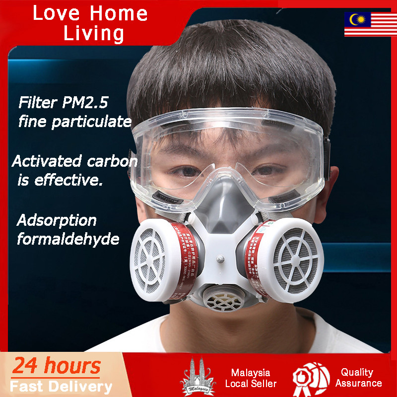 3M 6502-7 Gas Mask 7-In-1 Breathable Respirator Topeng Gas Beracun Mask ...