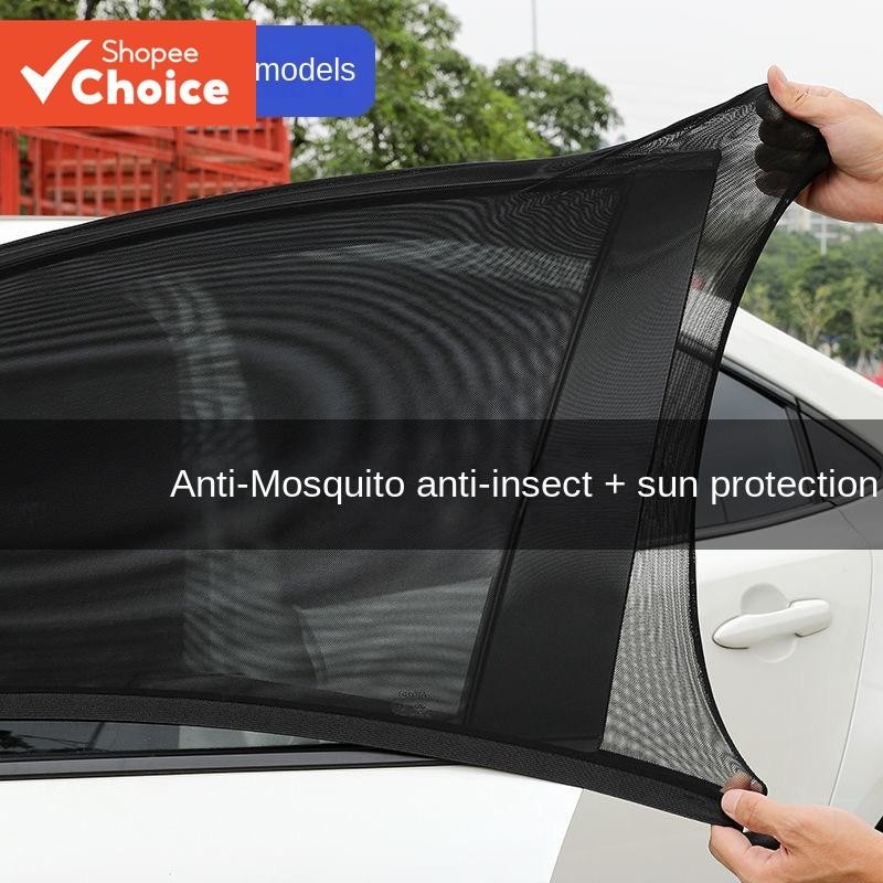 2pcs Car Rear Side Window Sunshade UV Protect Shield Mesh Prevent ...