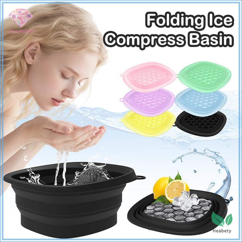 Silicone Ice Facial Bowl With Built-in Ice Tray Portable Foldable Ice - View #2