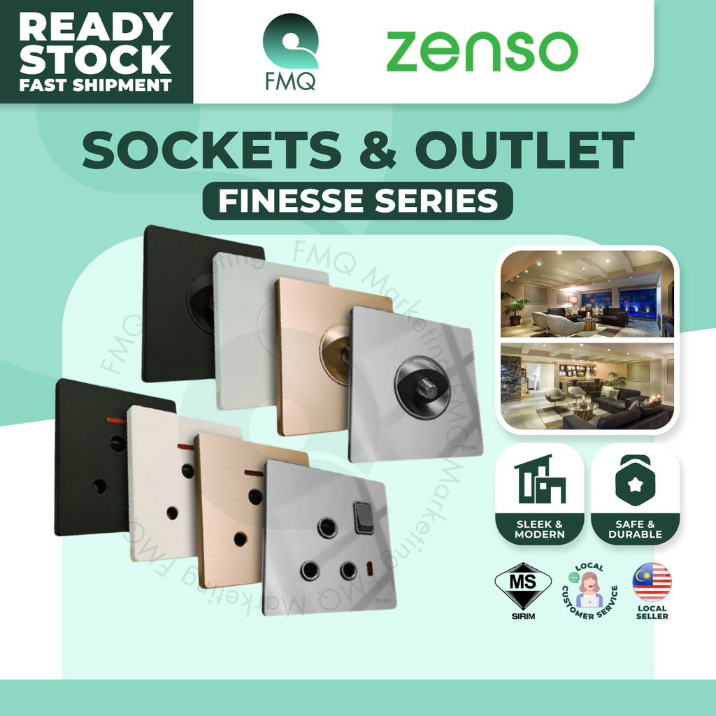 Zenso Socket & Outlet - Finesse Series Suis Universal Komputer Telefon ...