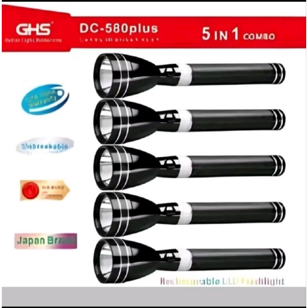 GHS DC80 Plus 5pcs 5in1 Original Japan Torch Light Long Range New ...