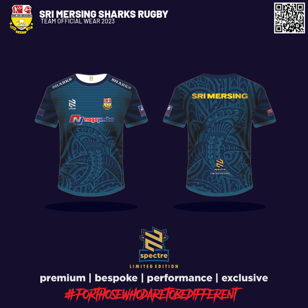 Spectre | Srimersing Sharks Rugby Merchandise 2023 | Shopee Malaysia