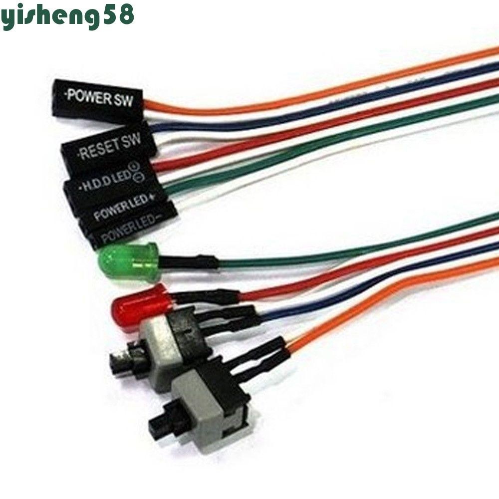 YISHENG Computer Cables ATX Case Power on Computer Case PC Desktop ...