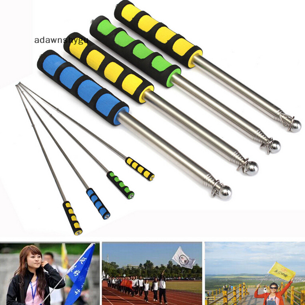 adawnshygu Flag Pole 1.2M Portable Telescopic Flag Handheld Pole Tool ...